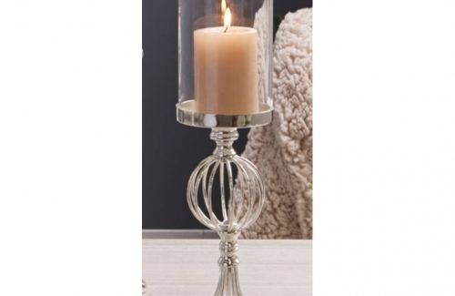 Portavelas metal vidrio Ref. 17-08